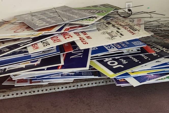 Norwalk DPW removes some political signs
